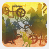 Avond Vierkante Sticker (Voorkant)