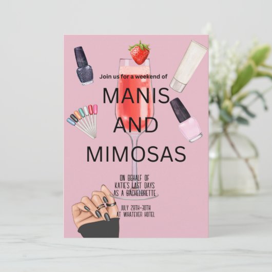 Avond voor de Bruid: Hand- en Voetverzorging & Mim Kaart (Staand voorkant)