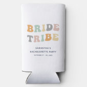 Avond voor de Bruid Retro Disco Bruidsfeest Seltzer Blikjeskoeler (Achterkant)