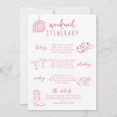 Avond voor de bruiloft laatste rodeo Funky handget Kaart (Achterkant)