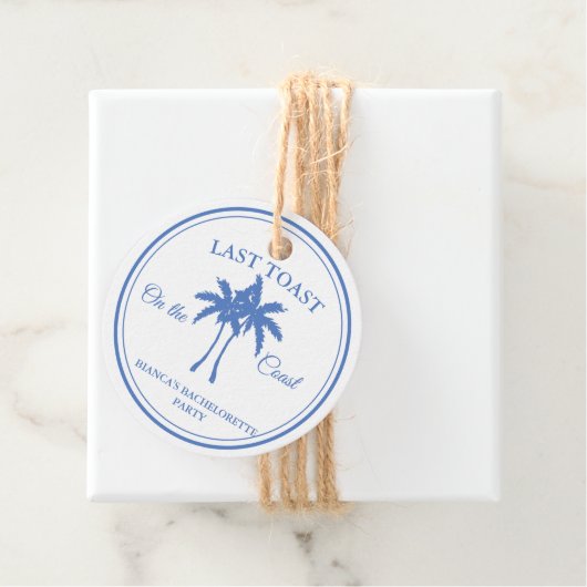 Avond voor de Bruiloft: Laatste Toast aan de Kust Bedankjes Labels (In situ)