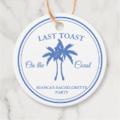 Avond voor de Bruiloft: Laatste Toast aan de Kust Bedankjes Labels (Voorkant)