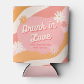 Avond voor de Bruiloft Retro Roze Blikje Koeler (Voorkant)