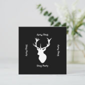 Avond voor de Bruiloft - vrijgezellenfeest Zwart W Kaart (Staand voorkant)