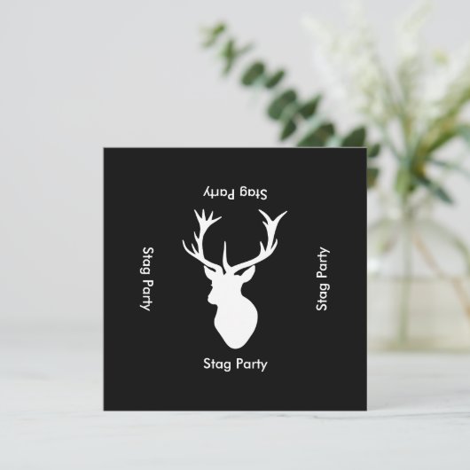 Avond voor de Bruiloft - vrijgezellenfeest Zwart W Kaart (Staand voorkant)