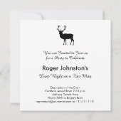 Avond voor de Bruiloft - vrijgezellenfeest Zwart W Kaart (Achterkant)