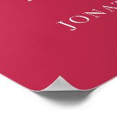 AVOND VOOR DE ZOMER rode magenta Repetitie Diner Poster (Hoek)