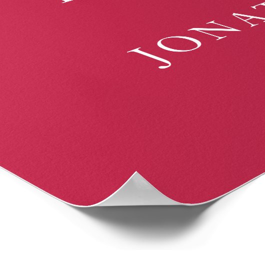 AVOND VOOR DE ZOMER rode magenta Repetitie Diner Poster (Hoek)