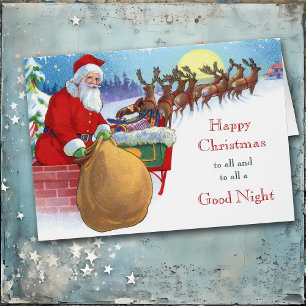 avond voor kerstkerstkerstkerstkerstfeestkaart