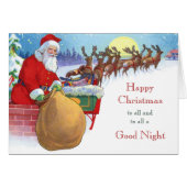  avond voor kerstkerstkerstkerstkerstfeestkaart (Voorkant Horizontaal)