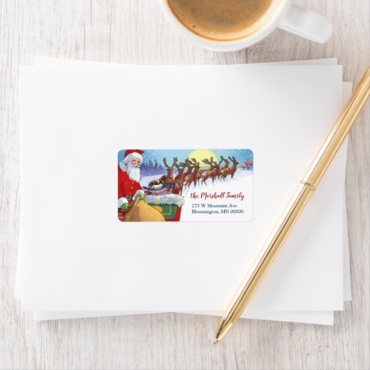  avond voor kerstretour-adres etiket (Insitu)