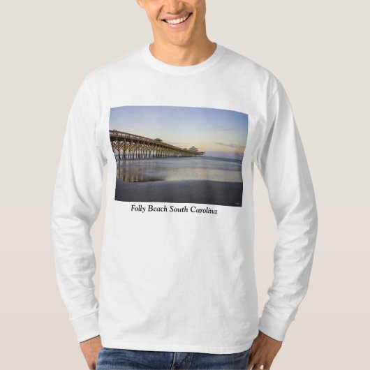 Avond vrede op folly Beach T-shirt (Voorkant)