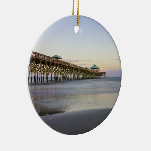 Avond vrede op het strand van Folly Keramisch Ornament (Rechts)