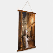 Avond wandtapijt in Parijs Wood Hangend Wandkleed (Gebogen)