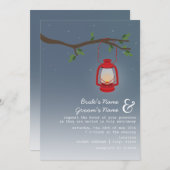 Avond Wedding - Rode olielantaarn Kaart (Voorkant / Achterkant)