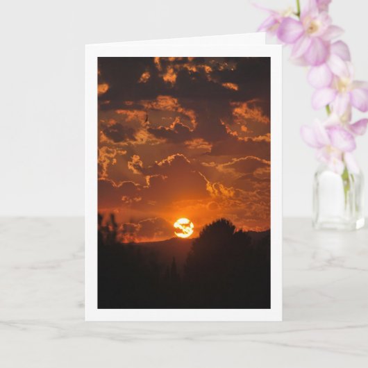 Avond Zonsondergang Landschap Kaart (Orchidee)