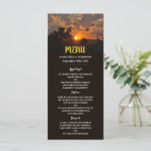 Avond Zonsondergang Scene, Rustieke Huwelijk Menu (Staand voorkant)