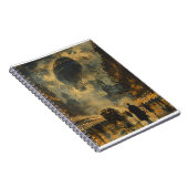 Avondaankomst - een steampunk straatbeeld notitieboek (Rechterzijde)