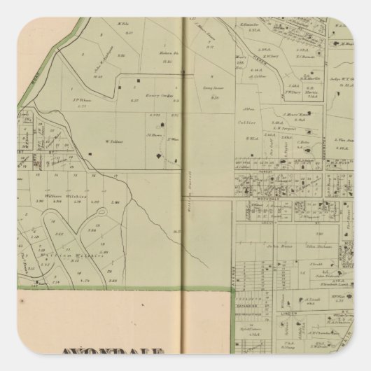 Avondale, Ohio Vierkante Sticker (Voorkant)