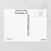 Avondale Park, Birmingham, AL Briefkaart (Achterkant)