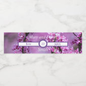 Avondale Redbud Art Bruiloft Water Fles Label Waterfles Etiket (Enkel label)