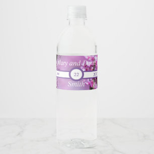 Avondale Redbud Art Bruiloft Water Fles Label Waterfles Etiket