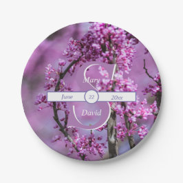 Avondale Redbud Art Trouwpapieren Borden Papieren Bordje
