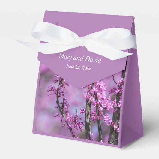 Avondale Redbud Art Wedding Bedankdoosjes (Voorkant Zijde)