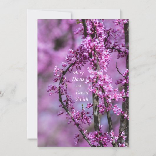 Avondale Redbud Art Wedding Kaart (Achterkant)