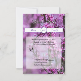 Avondale Redbud Art Wedding RSVP Kaartje