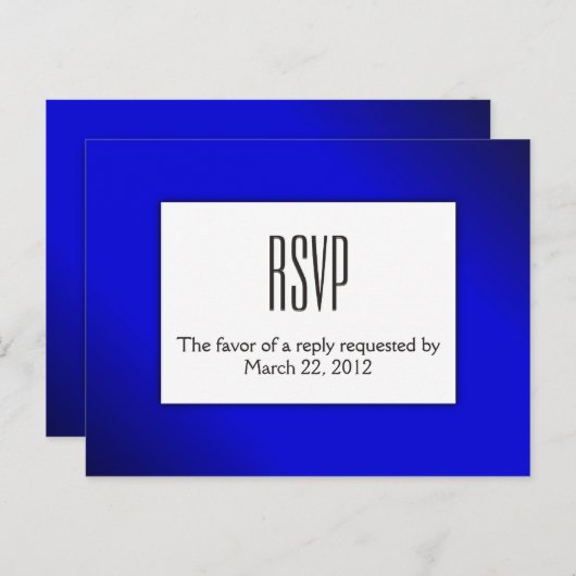 Avondblauw RSVP met Entree Choices Uitnodiging Briefkaart (Voorkant / Achterkant)