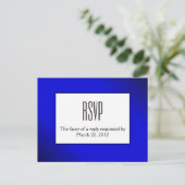 Avondblauw RSVP met Entree Choices Uitnodiging Briefkaart (Staand voorkant)