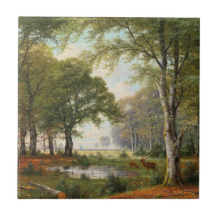 avondboslandschap tegeltje