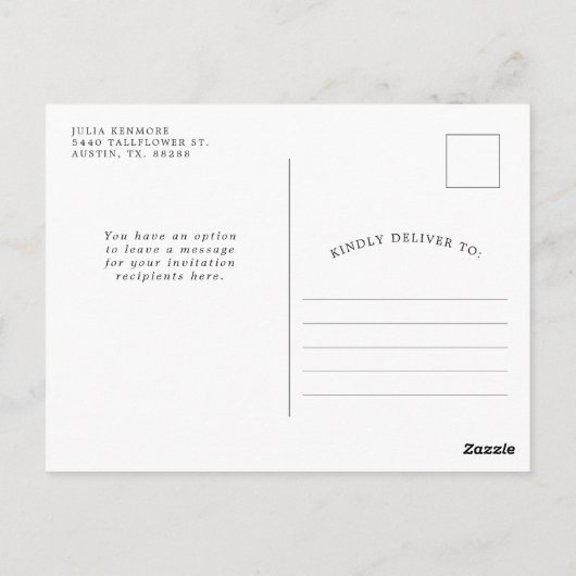 Avondbotanica | Uitnodiging Bruidsfeest (Achterkant)