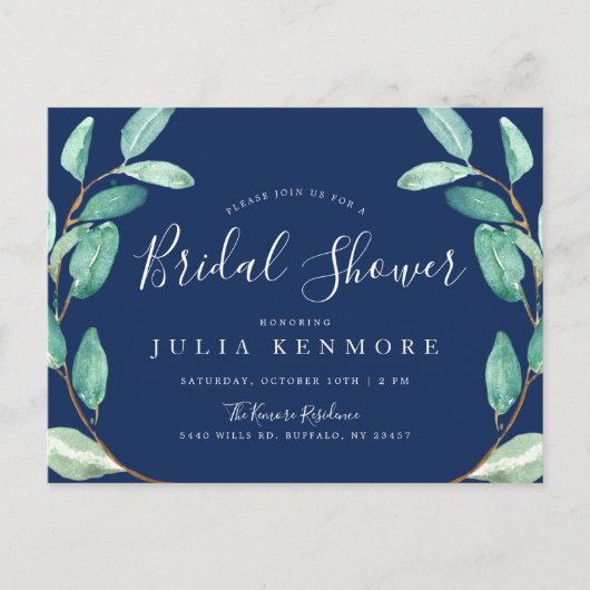 Avondbotanica | Uitnodiging Bruidsfeest (Voorkant)