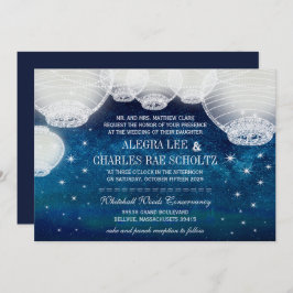 Avondbruiloft in de marinescheepvaart kaart