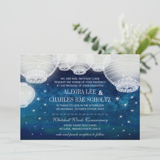 Avondbruiloft in de marinescheepvaart kaart (Staand voorkant)