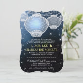 Avondbruiloft in de marinescheepvaart kaart (Staand voorkant)