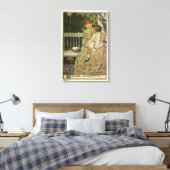Avondeten door Jessie Willcox Smith Canvas Afdruk (Insitu (Slaapkamer))