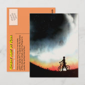 avondfietser briefkaart (Voorkant / Achterkant)