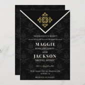 Avondglam bruiloft kaart (Voorkant / Achterkant)