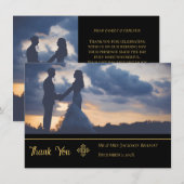 Avondglam foto bedankkaart (Voorkant / Achterkant)