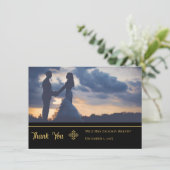 Avondglam foto bedankkaart (Staand voorkant)