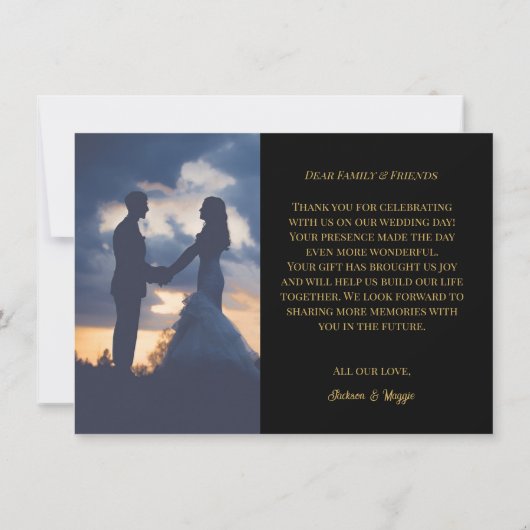 Avondglam foto bedankkaart