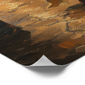 Avondgloed Steampunk Stroll Romantische Waterverf Poster (Hoek)