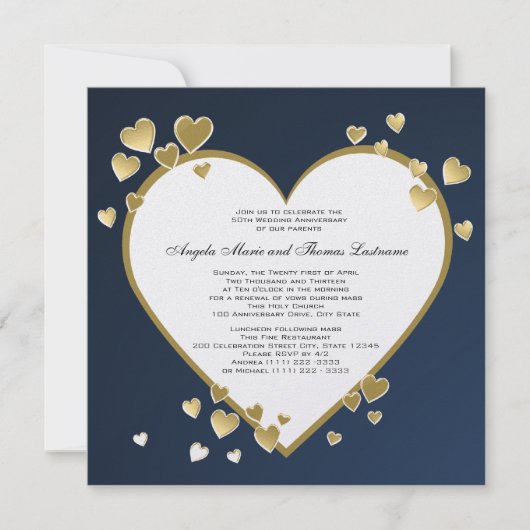 Avondhart 50ste verjaardag kaart (Voorkant)