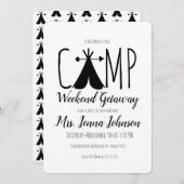 Avondje Meiden Kampweekend Tent Kaart (Voorkant / Achterkant)