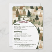 Avondjurk Feest Flanel en Mousserende Wijn Rustiek Kaart (Achterkant)