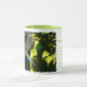 Avondlicht met mozaïekdragonfly/gedicht mok (Midden)