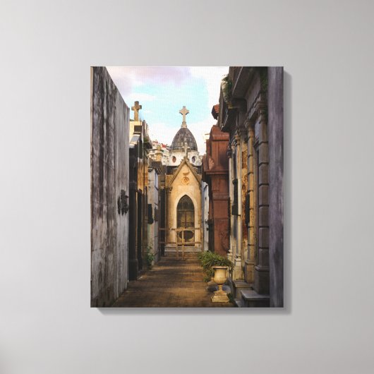 Avondlicht op de begraafplaats Recoleta Canvas Afdruk (Voorkant)